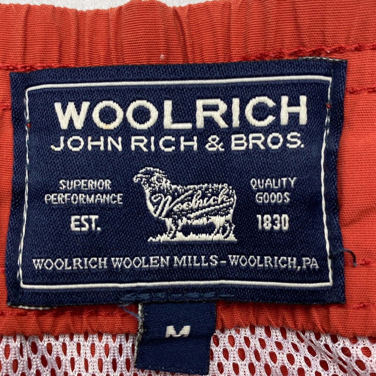 WOOLRICH Orange Activewear Shorts Size M