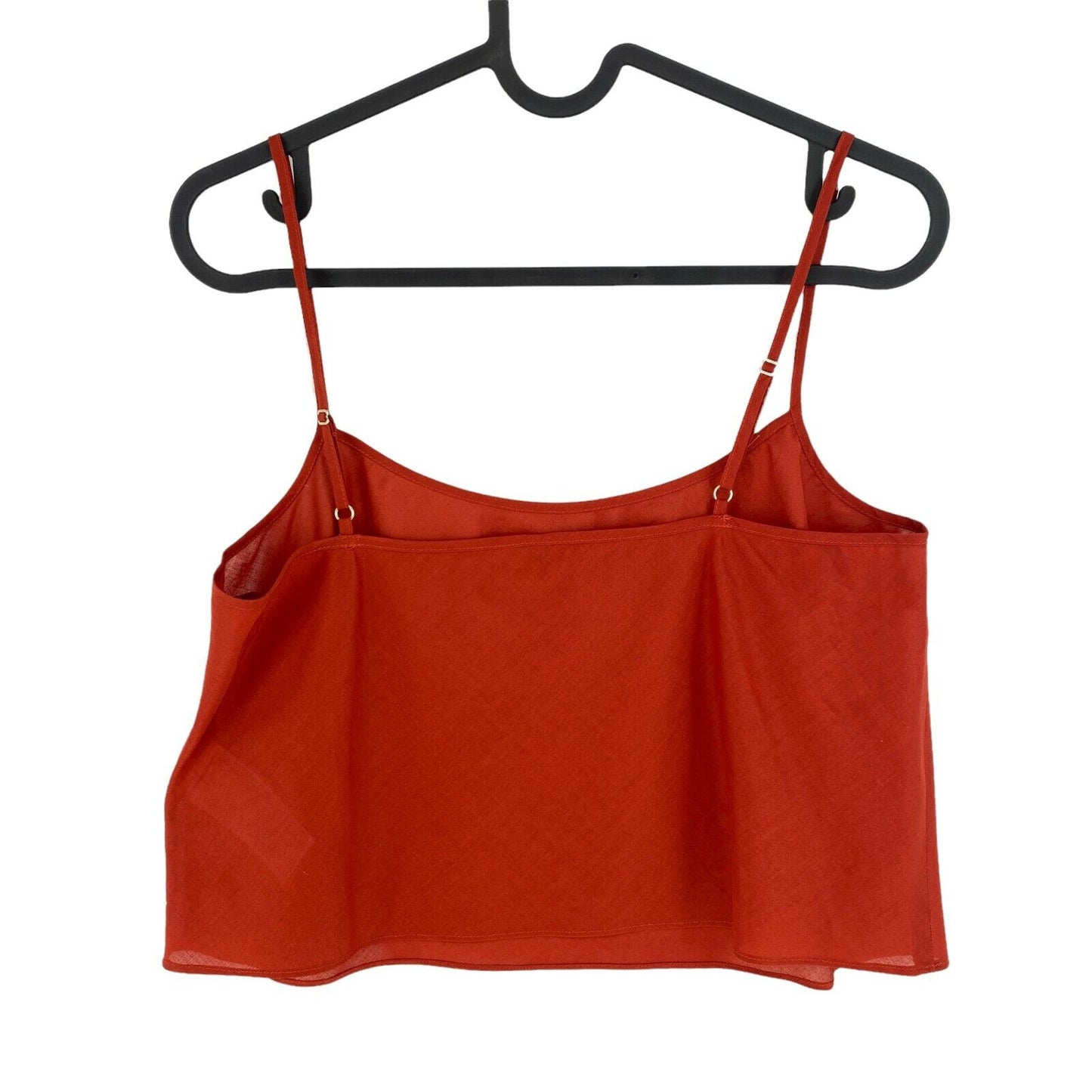 TOMMY HILFIGER Dark Orange Cropped Tank Top Size EU 36 UK 8 US 6