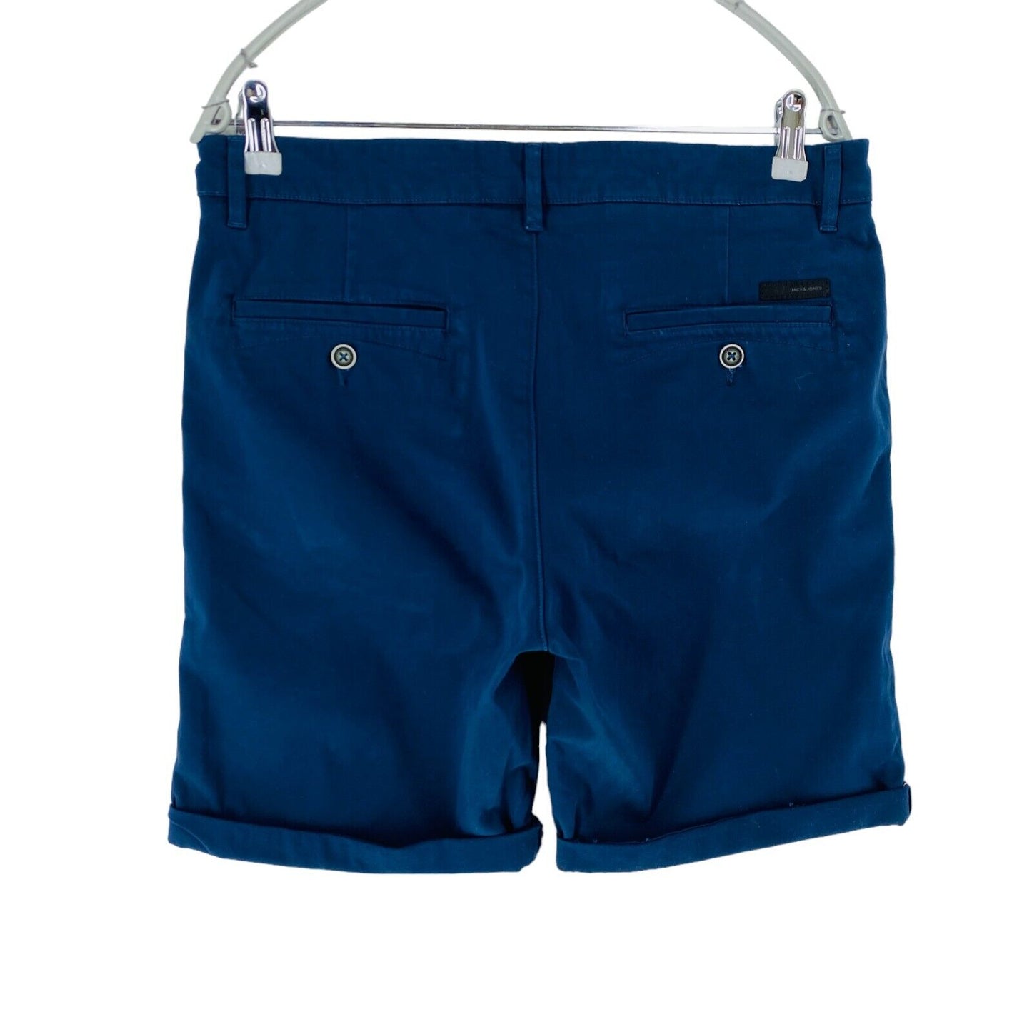 JACK & JONES Mens Dark Blue Regular Fit Chino Shorts Size M W32