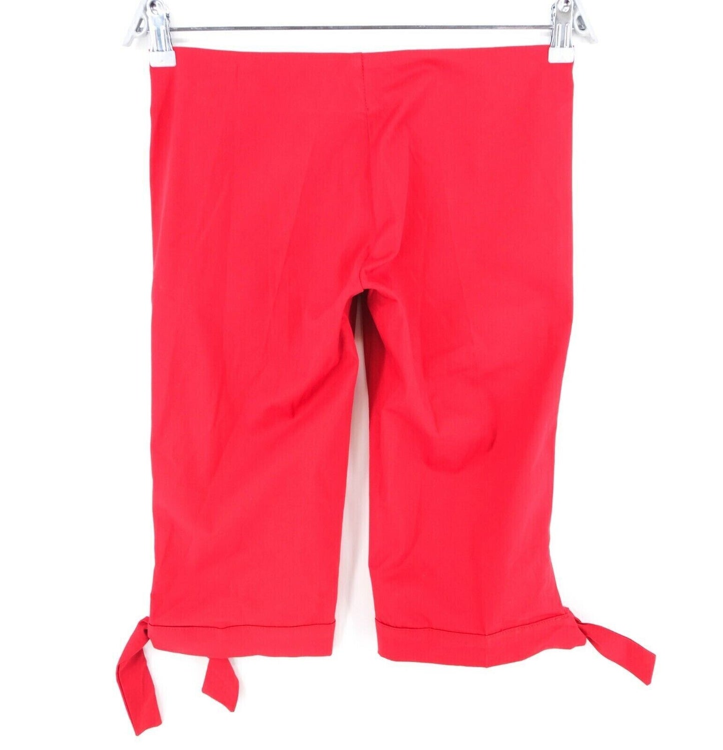 ROSSO DI SERA Red Regular Straight Fit Capri Trousers Size EUR 40