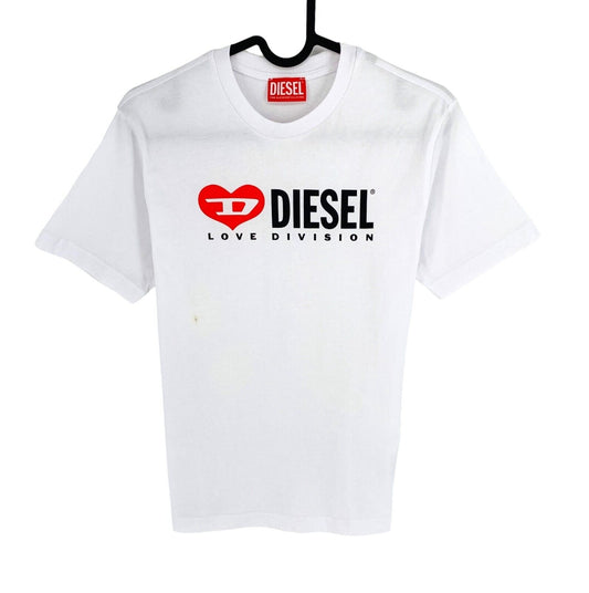 DIESEL Unisex Kids White TOWEZ OVER Crew Neck T-Shirt Size 144 cm 10 Years