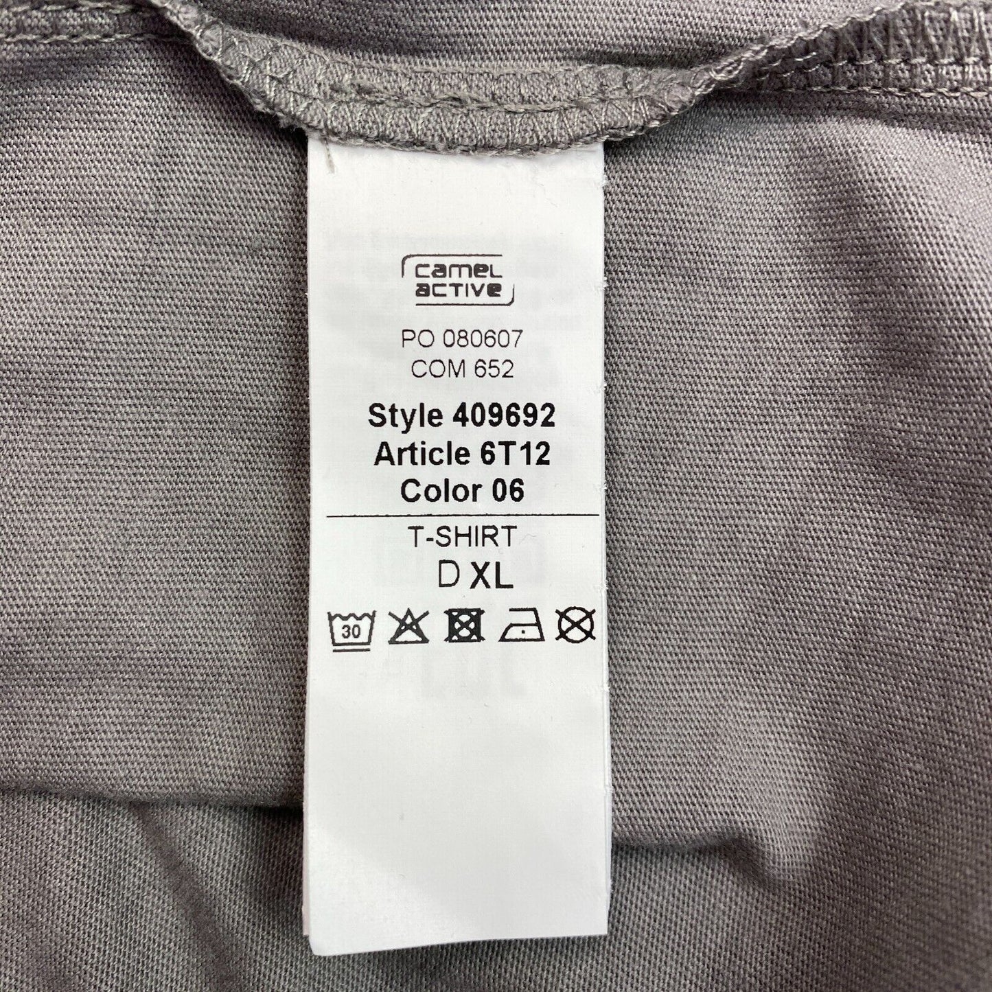 CAMEL ACTIVE Graues Rollkragen-T-Shirt mit langen Ärmeln, Größe XL