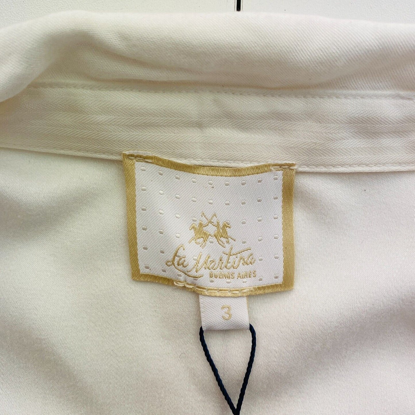 LA MARTINA Women White Long Sleeves Shirt Size 3 / M