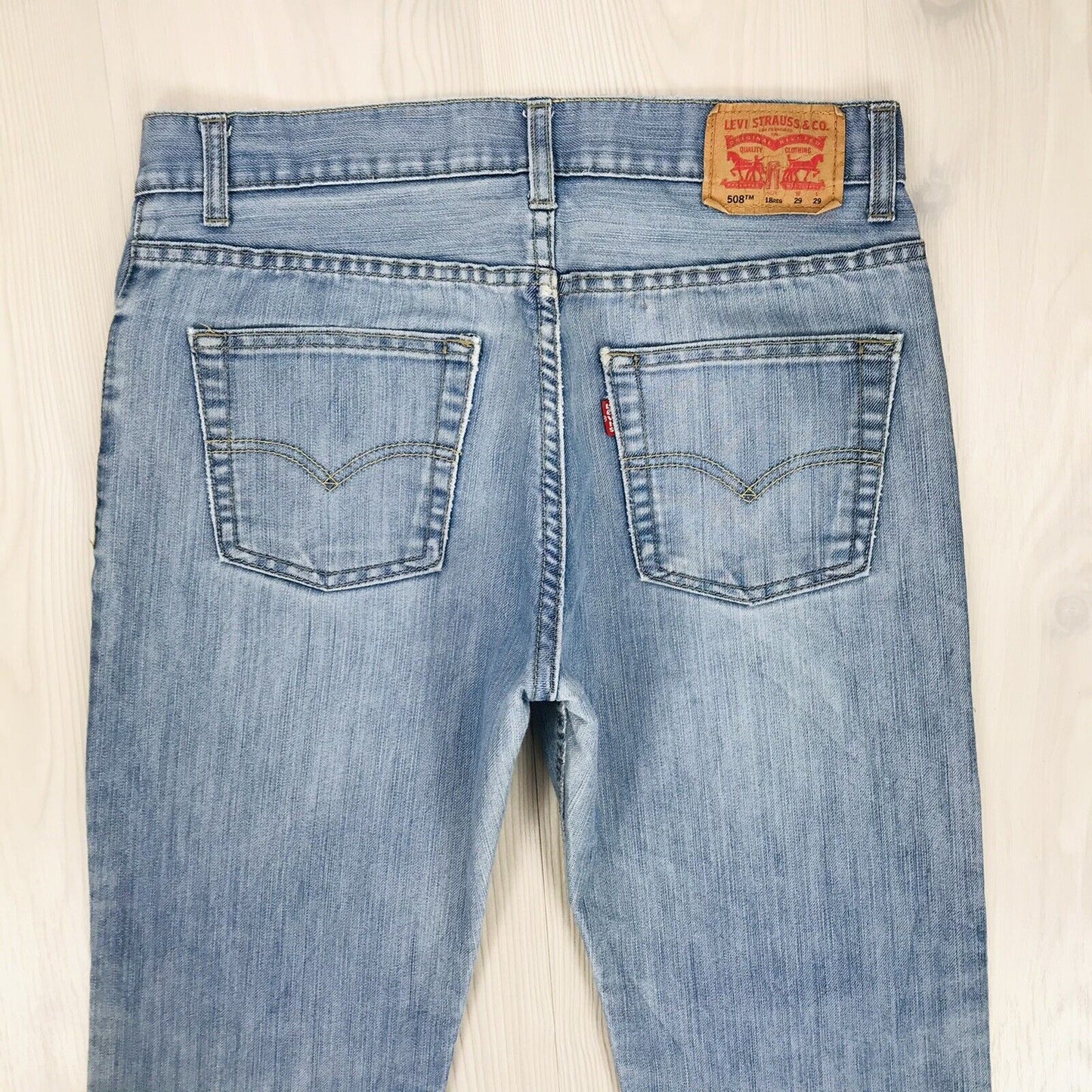 Vintage Levi's 508 Boys Blue Taper Fit Jeans 18 Reg / W29 L29