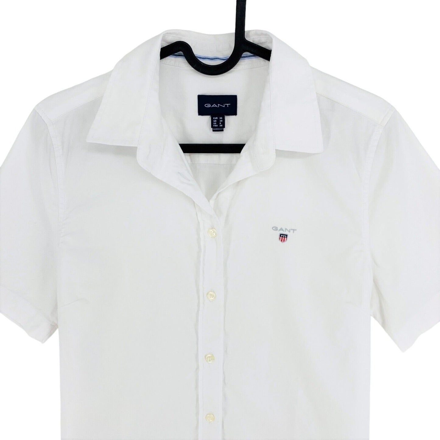 GANT White Original Short Sleeves Shirt Size EU 36 UK 10 US 6