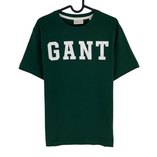 GANT Men Dark Green Logo Crew Neck Short Sleeves T Shirt Size S