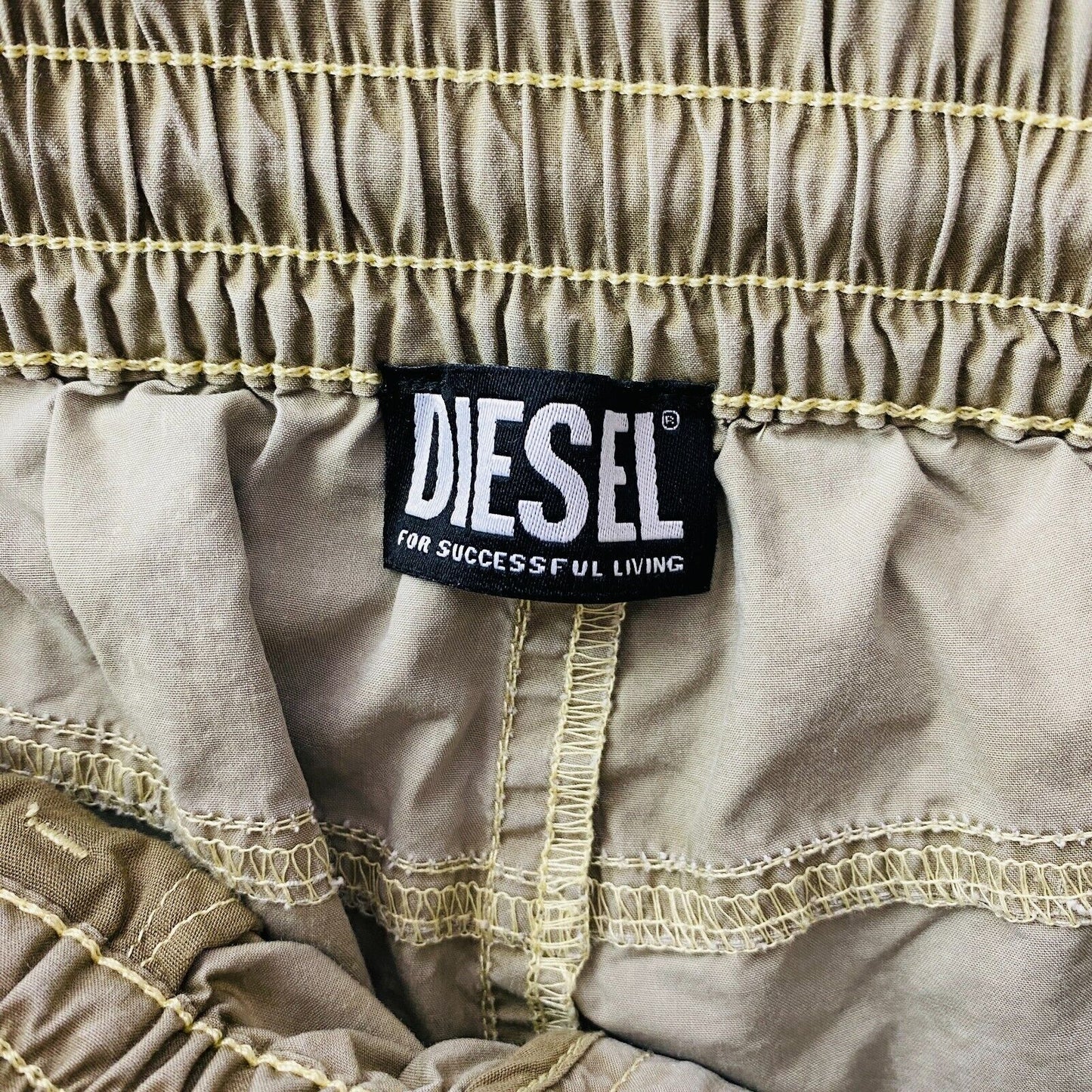 DIESEL P-URSULA Women Khaki Green Regular Fit Cargo Cuffed Trousers Size EUR 40