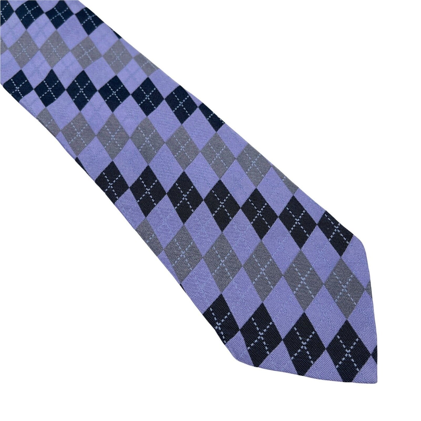 GANT Purple Check Print 100% Silk Hand Made Tie