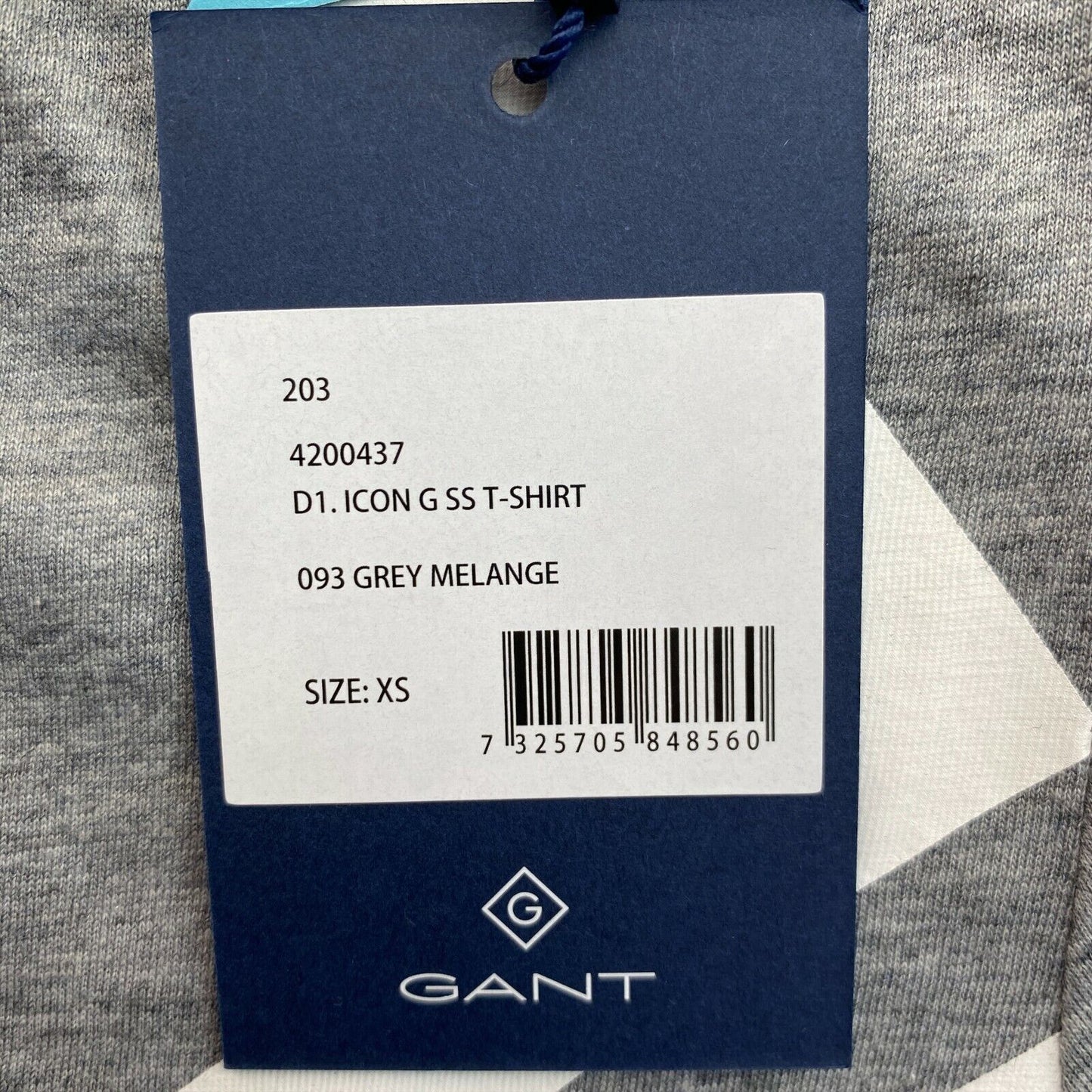 GANT Grey Icon G Crew Neck Top Size XS