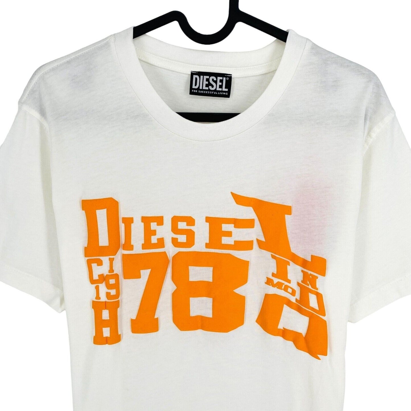 DIESEL Men White T-DIEGOR-G7 Crew Neck T Shirt Size M