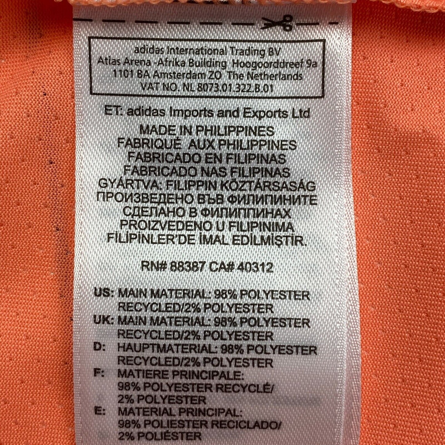 Adidas Climacool T-Shirt mit Rundhalsausschnitt, Orange, Größe 11–12 Jahre