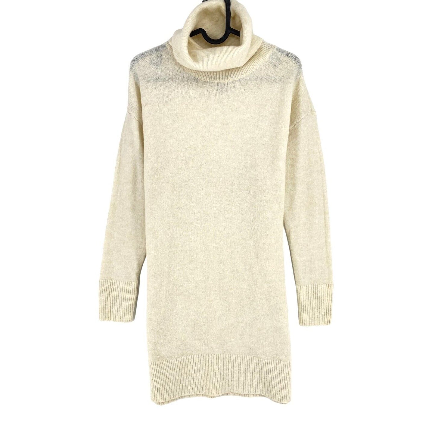 VERO MODA Robe pull beige à manches longues et col bénitier pour femme Taille S