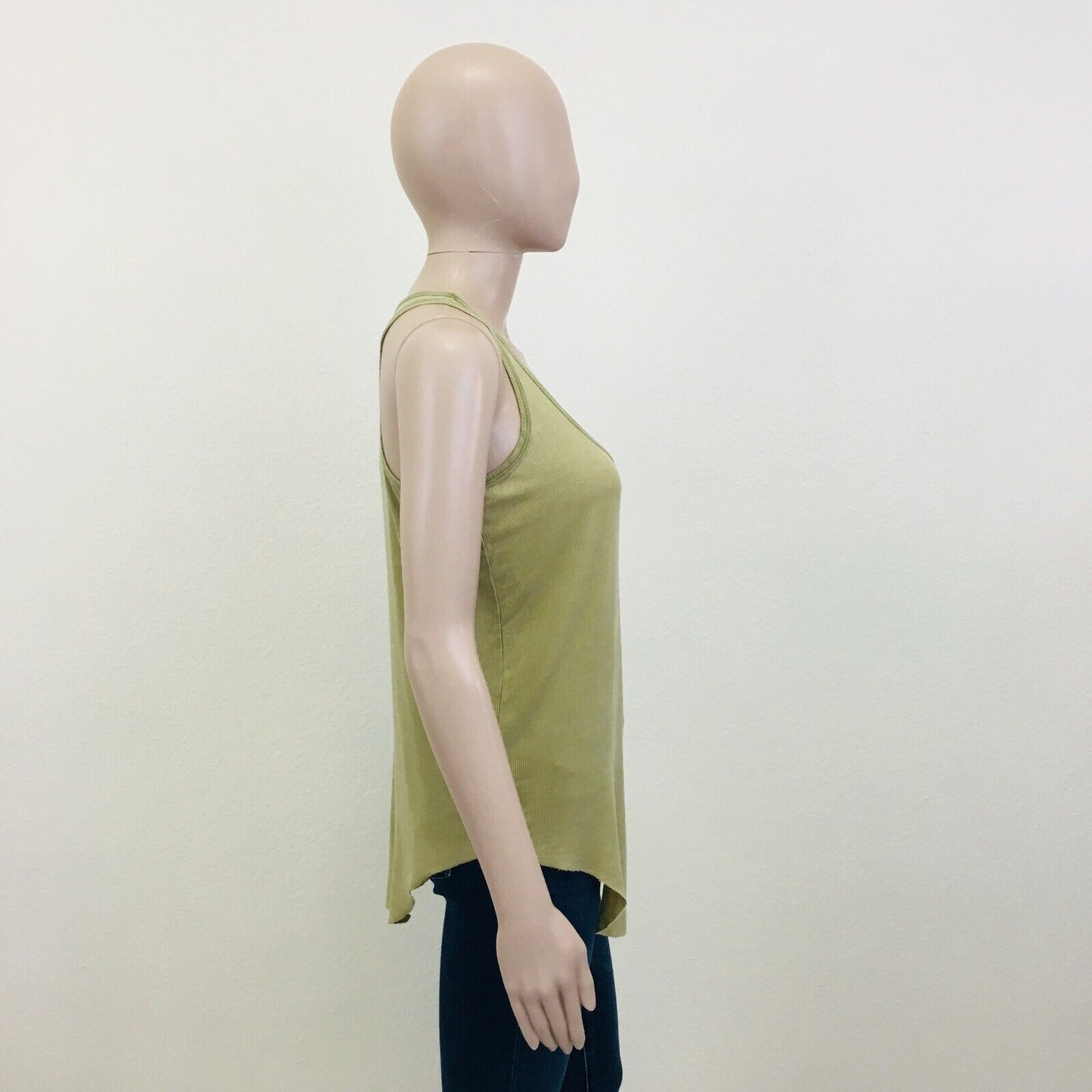 ZARA Lyocell Beige Tank Top T Shirt Size L