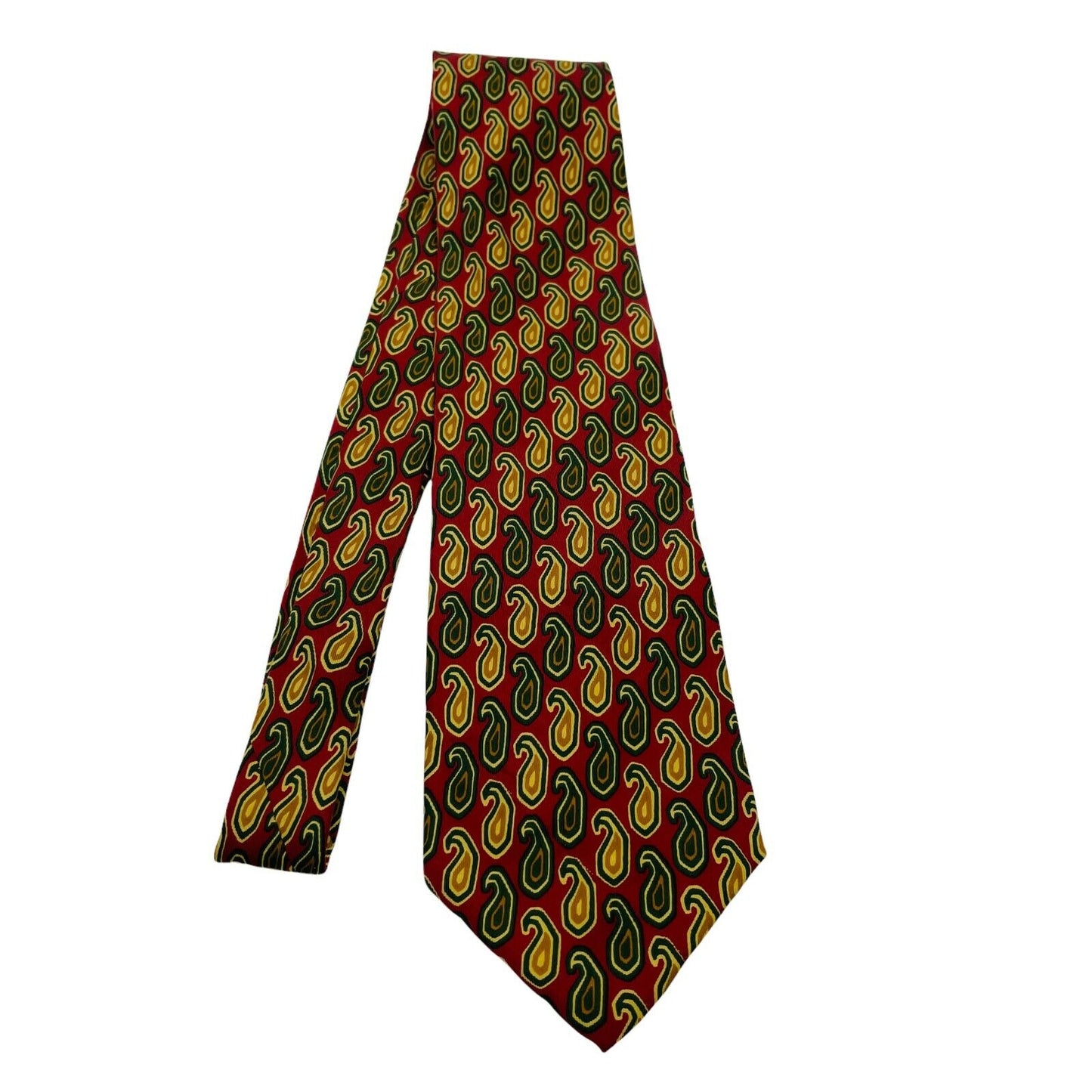 GANT Vintage Red Green Ornamented 100% Silk Hand Made Tie