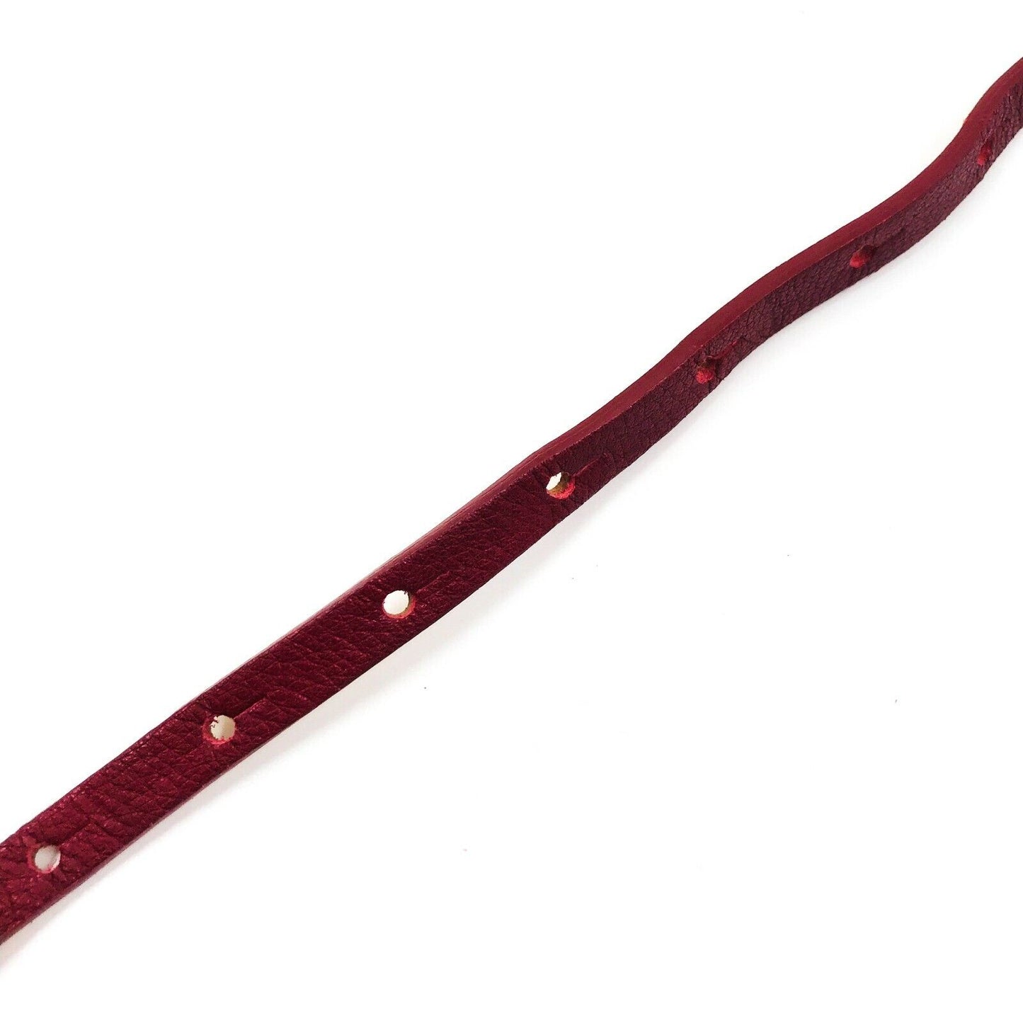 Miss Sixty Skinny Bordeaux Rouge Cerise Ceinture En Cuir Véritable Taille M/L