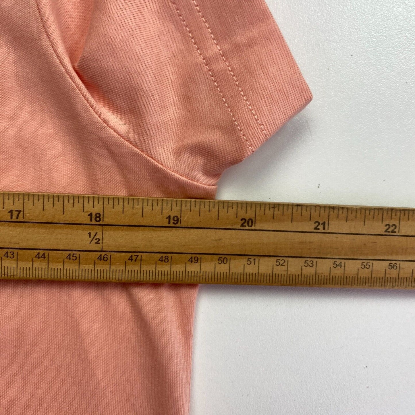 GANT Women Pinkish Orange Tonal Archive Crew Neck Short Sleeves T Shirt Size L