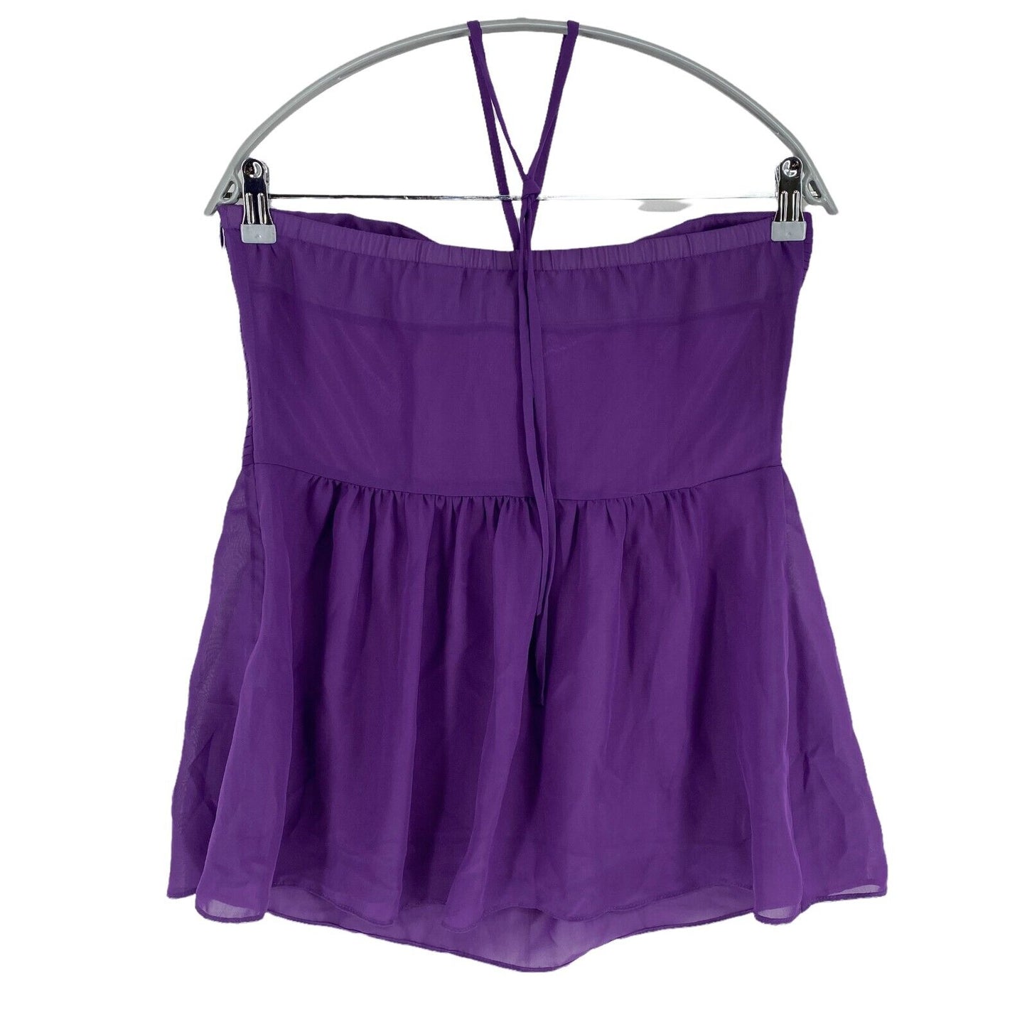 Killah Purple Sleeveless Sweetheart Flare Top Blouse Size L