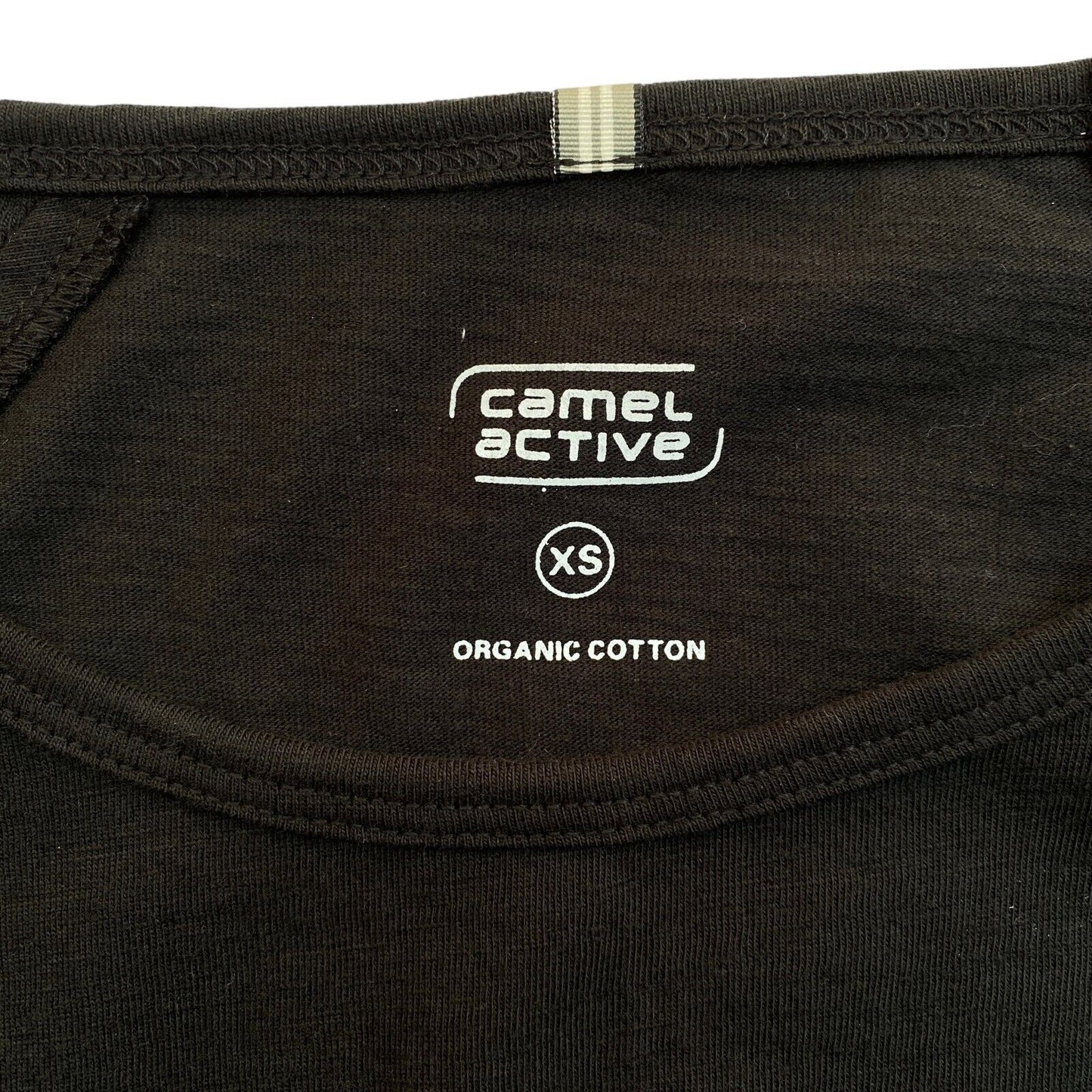 Camel Active T-Shirt mit Rundhalsausschnitt und langen Ärmeln, schwarz, Größe XS