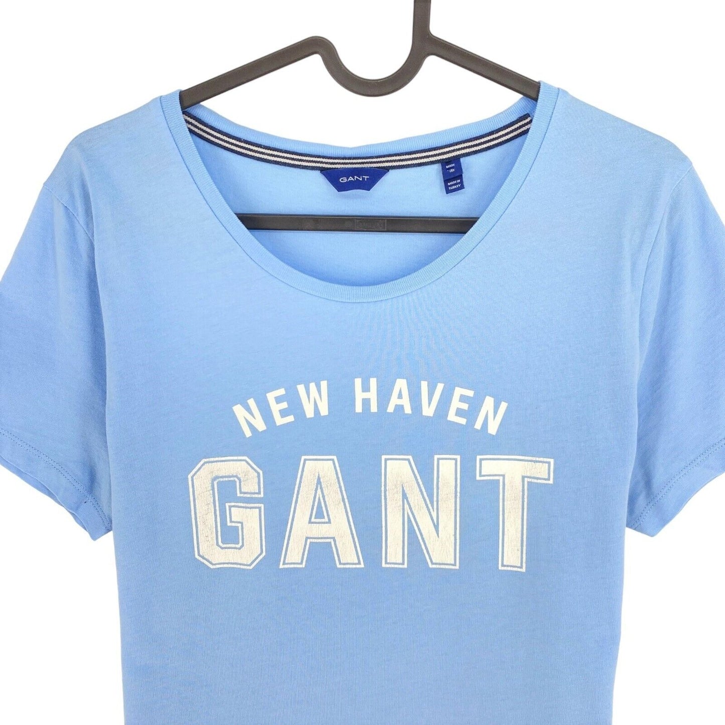 GANT T-shirt à col rond avec logo bleu clair taille XL