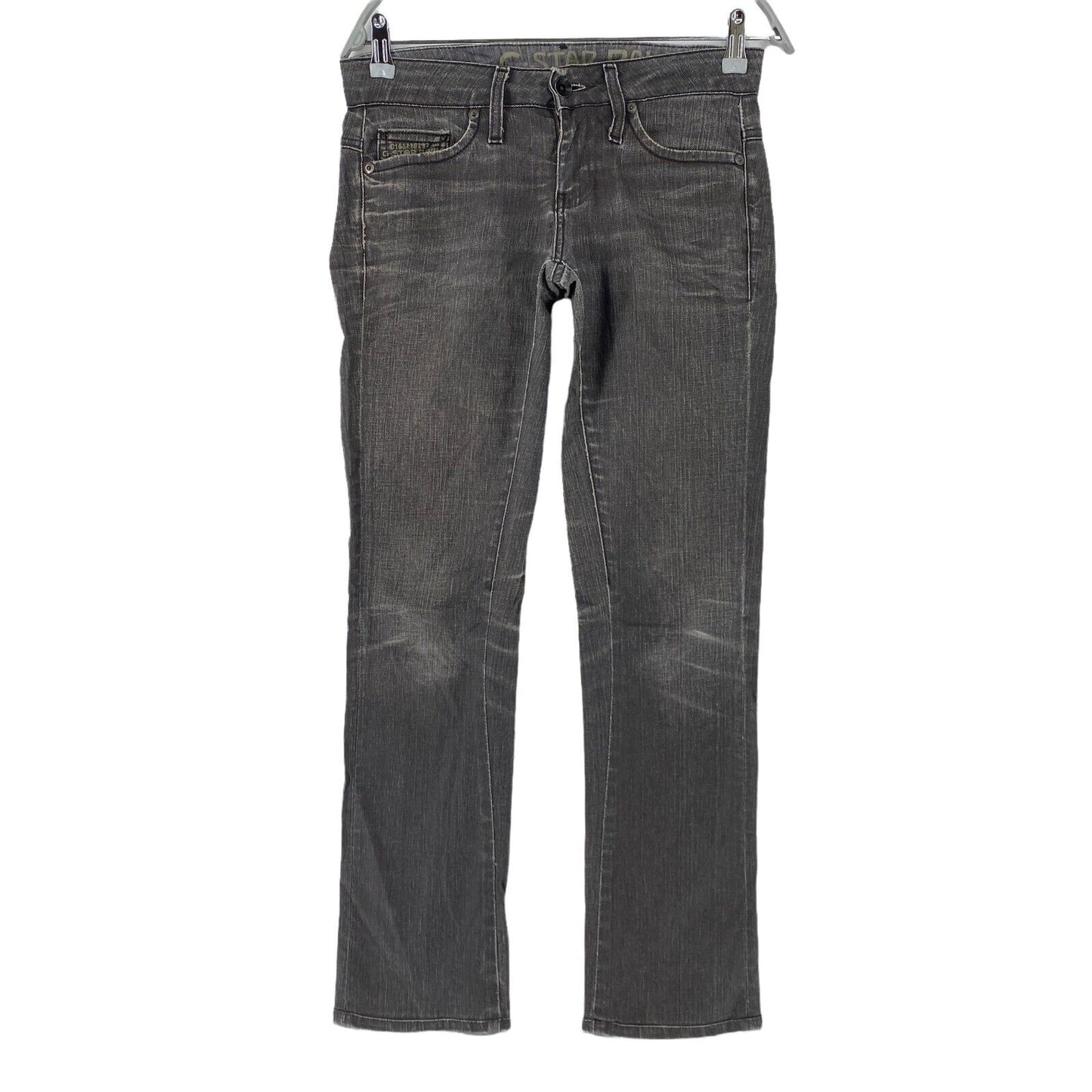 G-Star REESE Damen Jeans in Dunkelgrau, Regular Straight Fit, W27 L30, Made in Italy