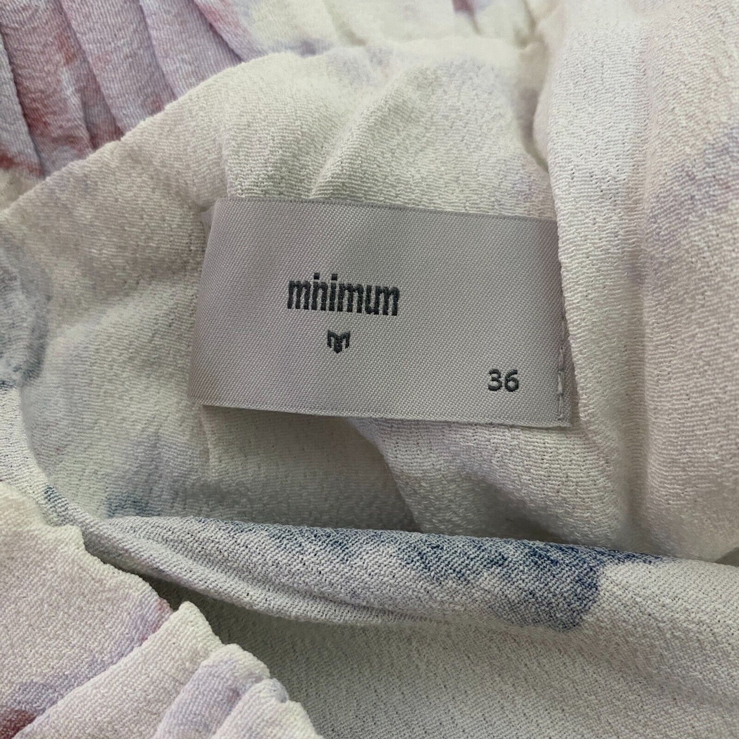 MINIMUM Blouse blanche à imprimé floral avec une épaule taille 36