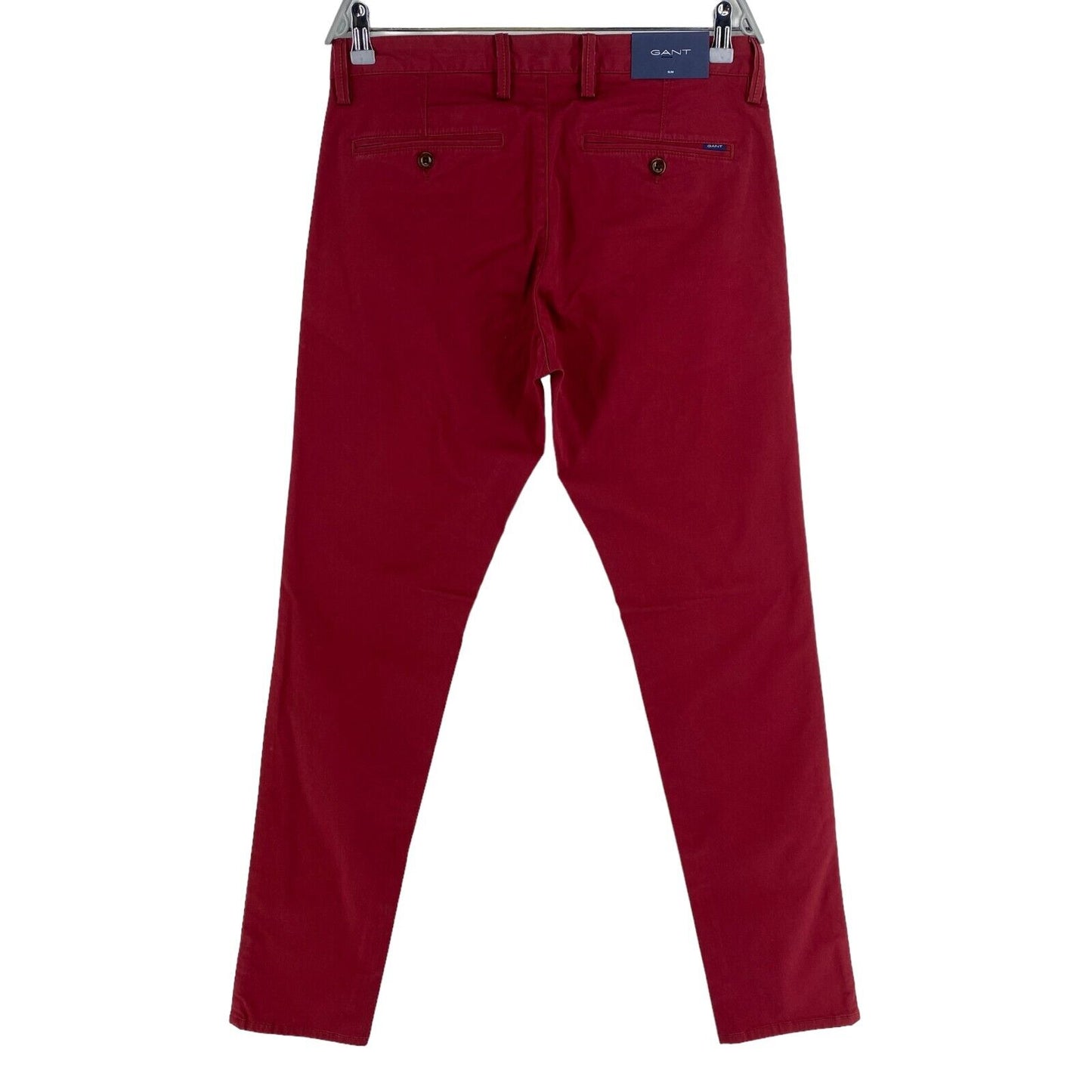 GANT Red Slim Twill Chino Pants Trousers Size W31 L34