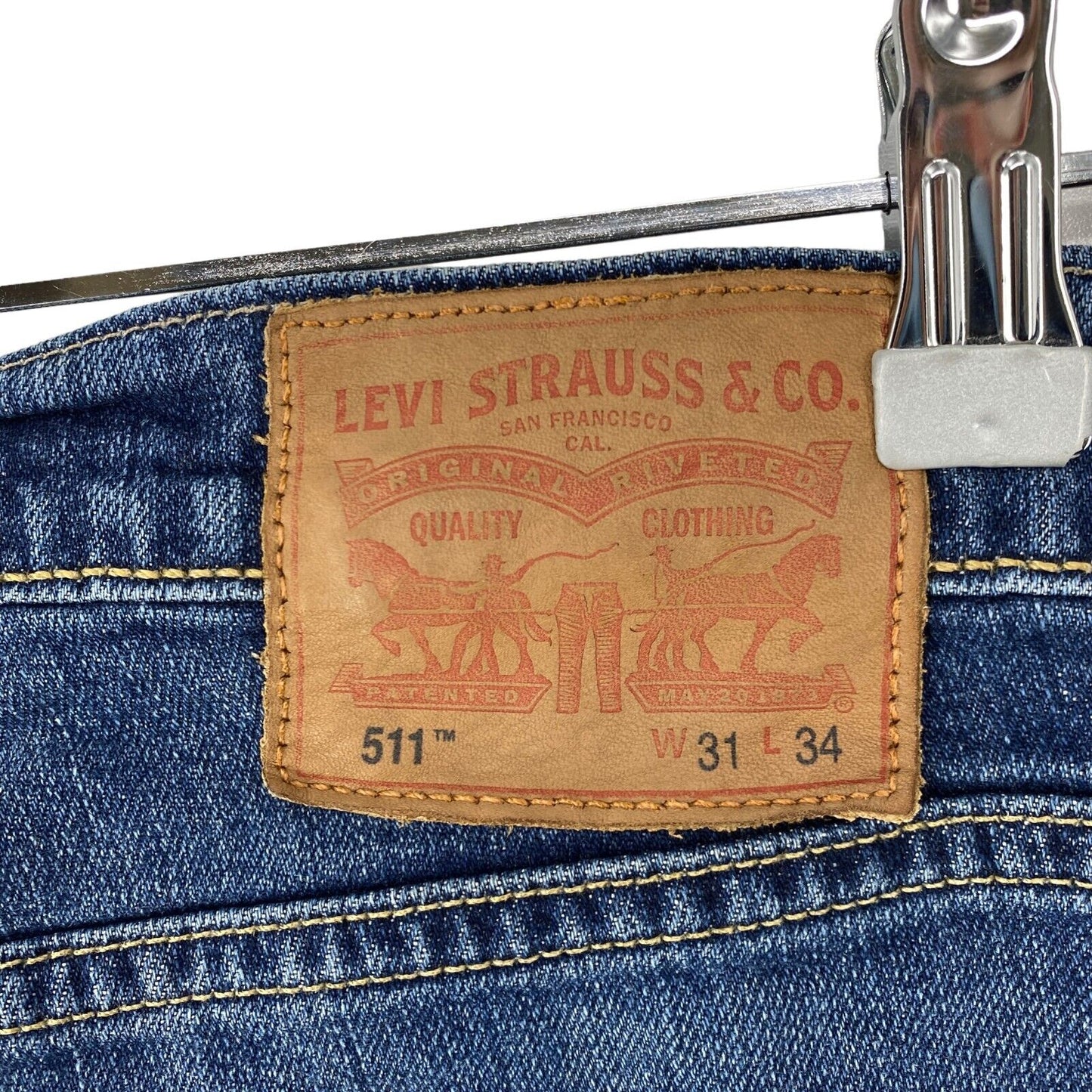 Levi's 511 – Slim Fit-Jeans in Blau mit Stretch-Anteil, W31 L34