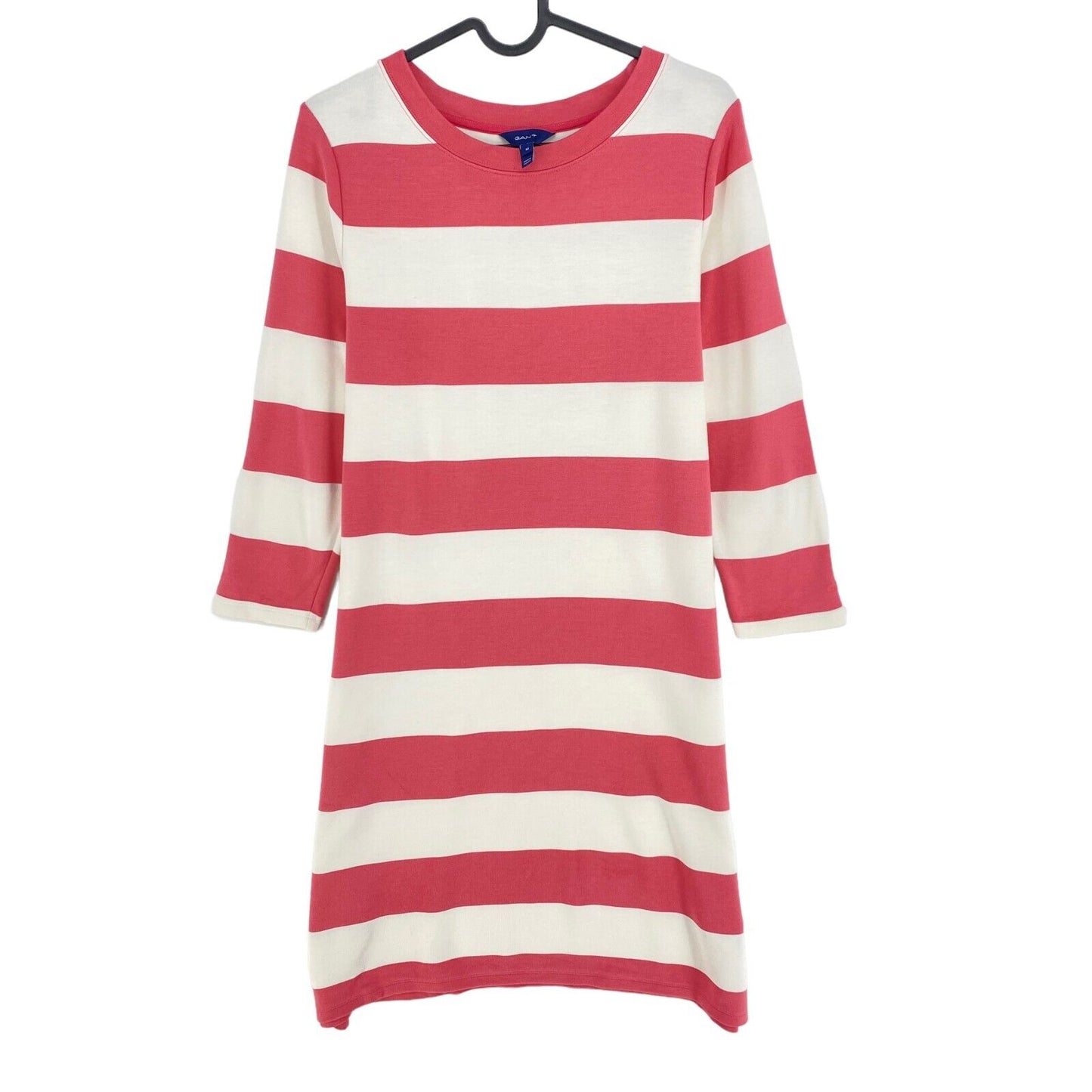 GANT Pink Stripe Crew Neck Dress Size M