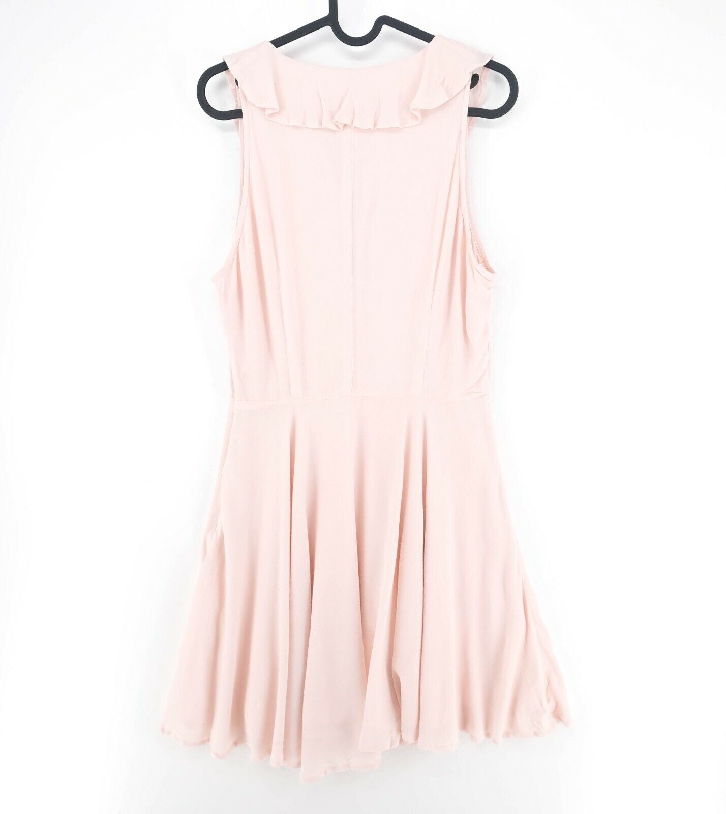 REVIEW Light Pink V Neck Flared Dress Size M