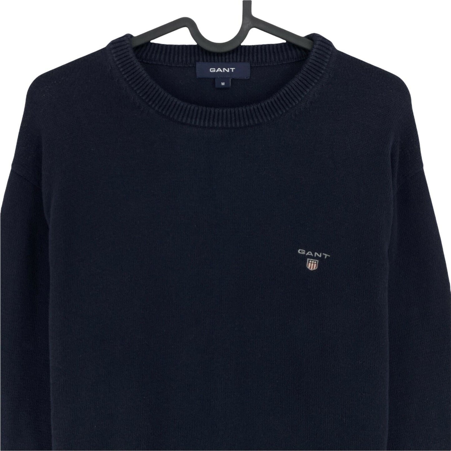 GANT Navy Blue Cotton Crew Neck Sweater Jumper Size M