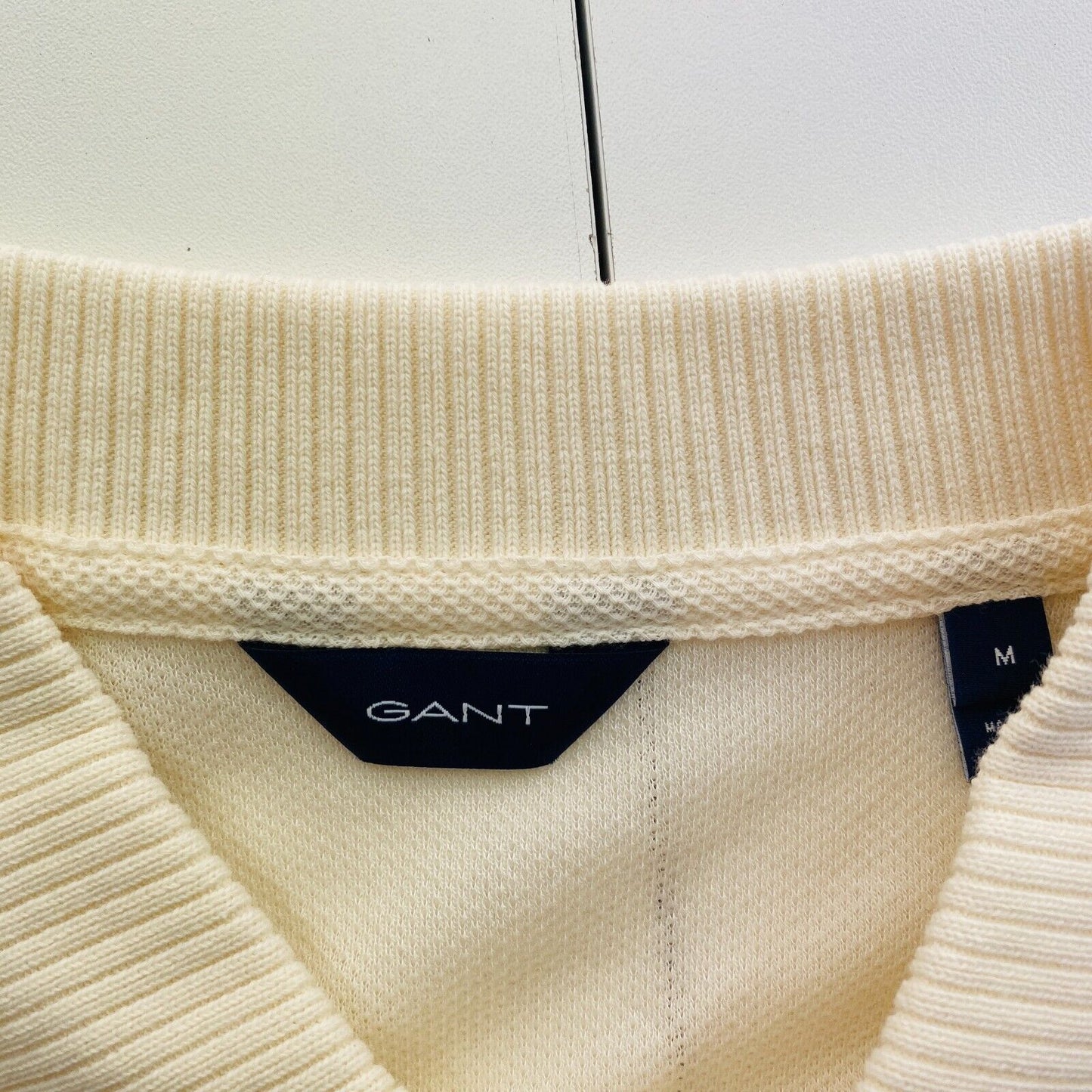 GANT Women Beige Rope Icon Short Sleeves Pique Polo Shirt Size M