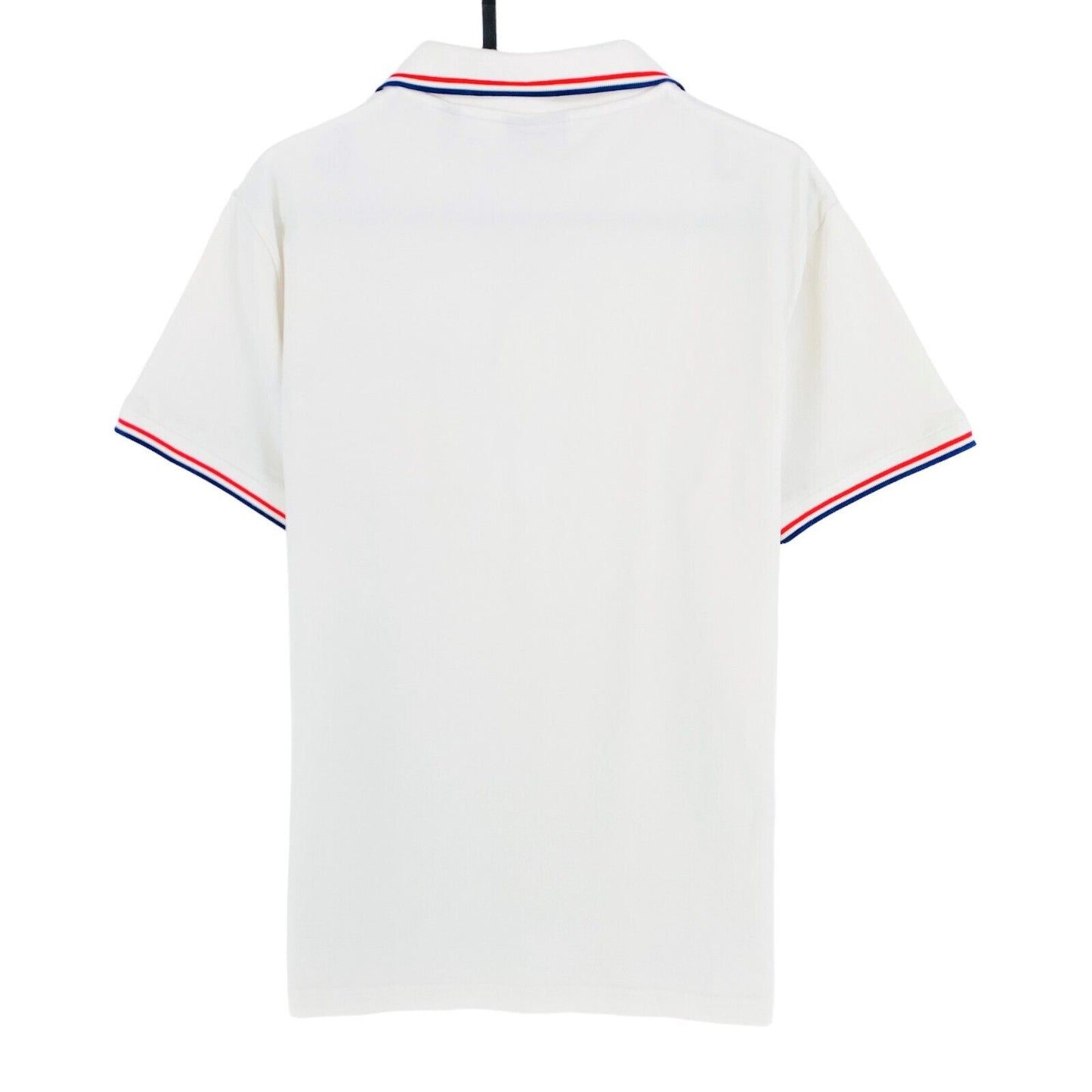 GANT White Stripe Details Pique Rugger Polo Shirt Size M