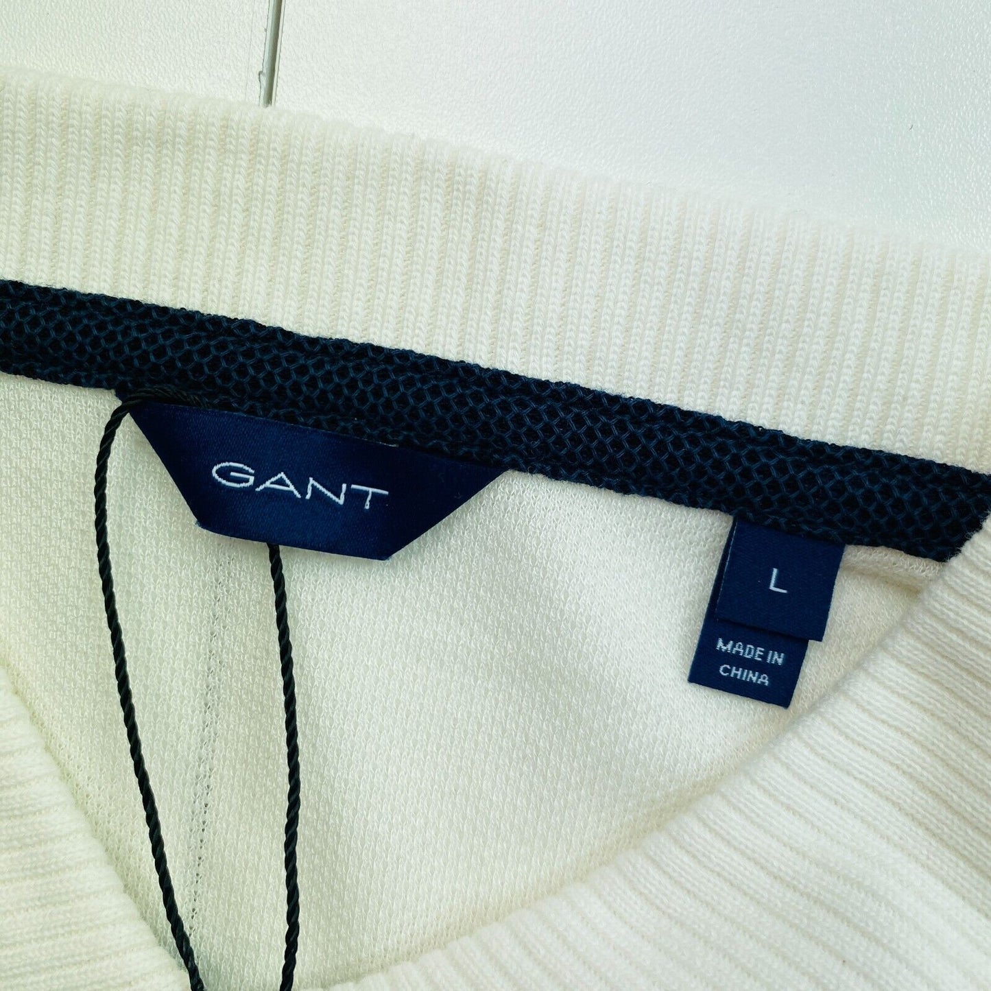 GANT Weißes Rope Icon Piqué-Poloshirt, Größe L