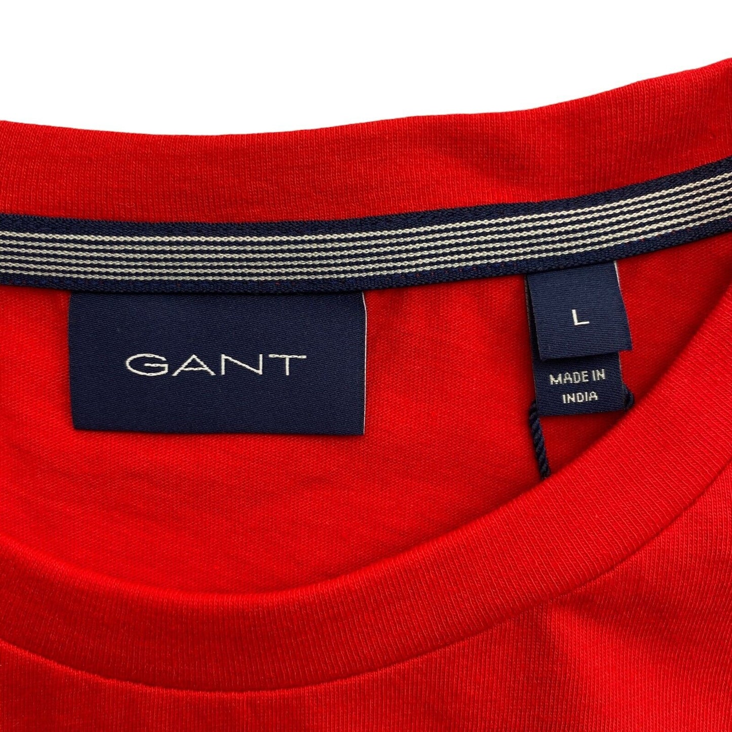 GANT Red Color Lock Up Crew Neck T-Shirt Size L