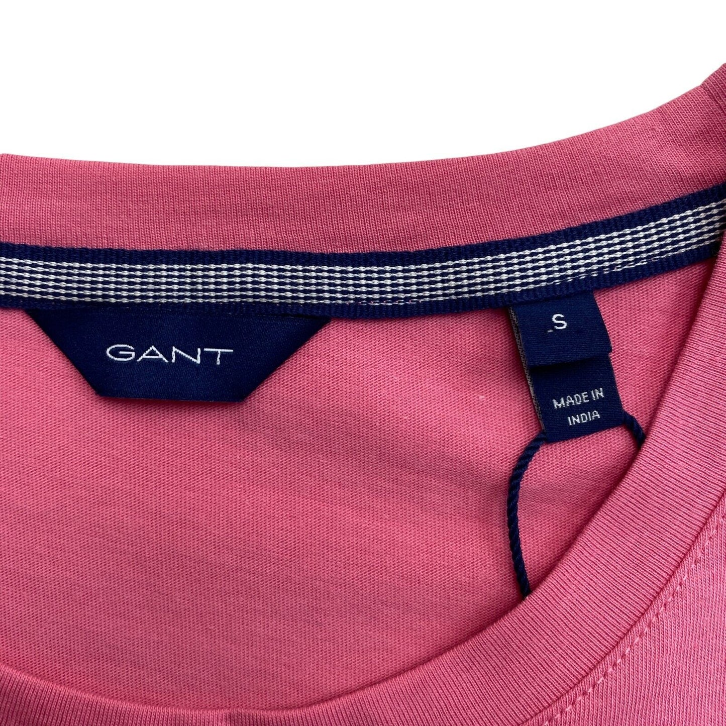 GANT Pink 13 Stripes Crew Neck T Shirt Top Size S