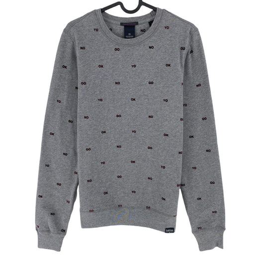 RRP €99 SCOTCH & SODA Grey One Of A Kind Crew Neck Sweater Pullover Size S