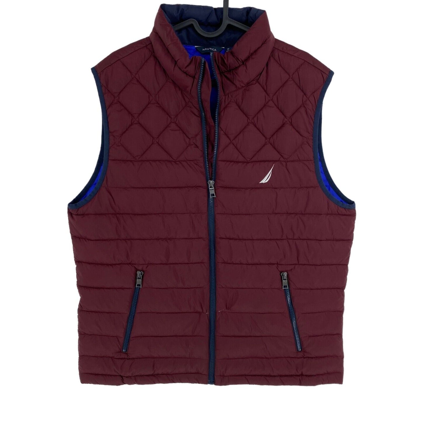 NAUTICA Dark Red Light Padded Gilet Waistcoat Vest Size M