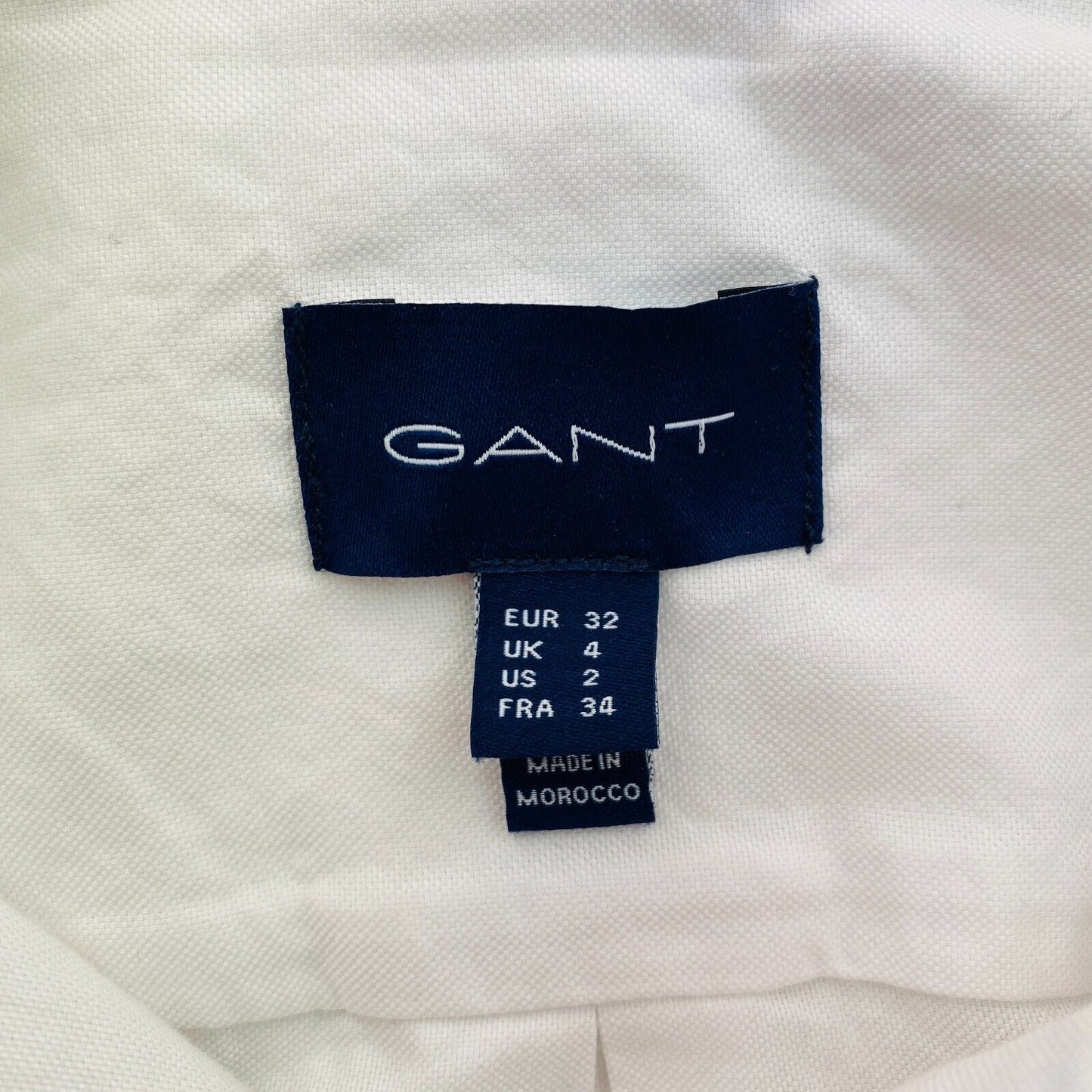 GANT Women White Regular Oxford LS Shirt Size EU 32 UK 4 US 2