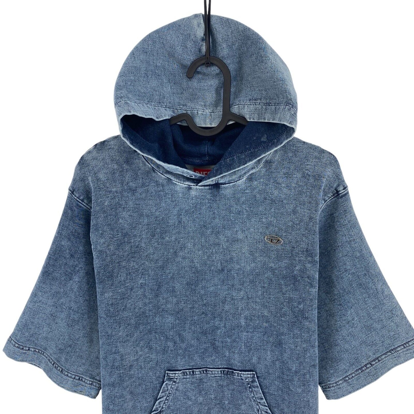 Diesel Girls Blue Denim Hoodie Dress Size 12 Years 156 cm