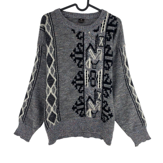 Cosby vintage Rétro années 90 DANILO Gris Pull Pull Taille EU 50 UK/US 40