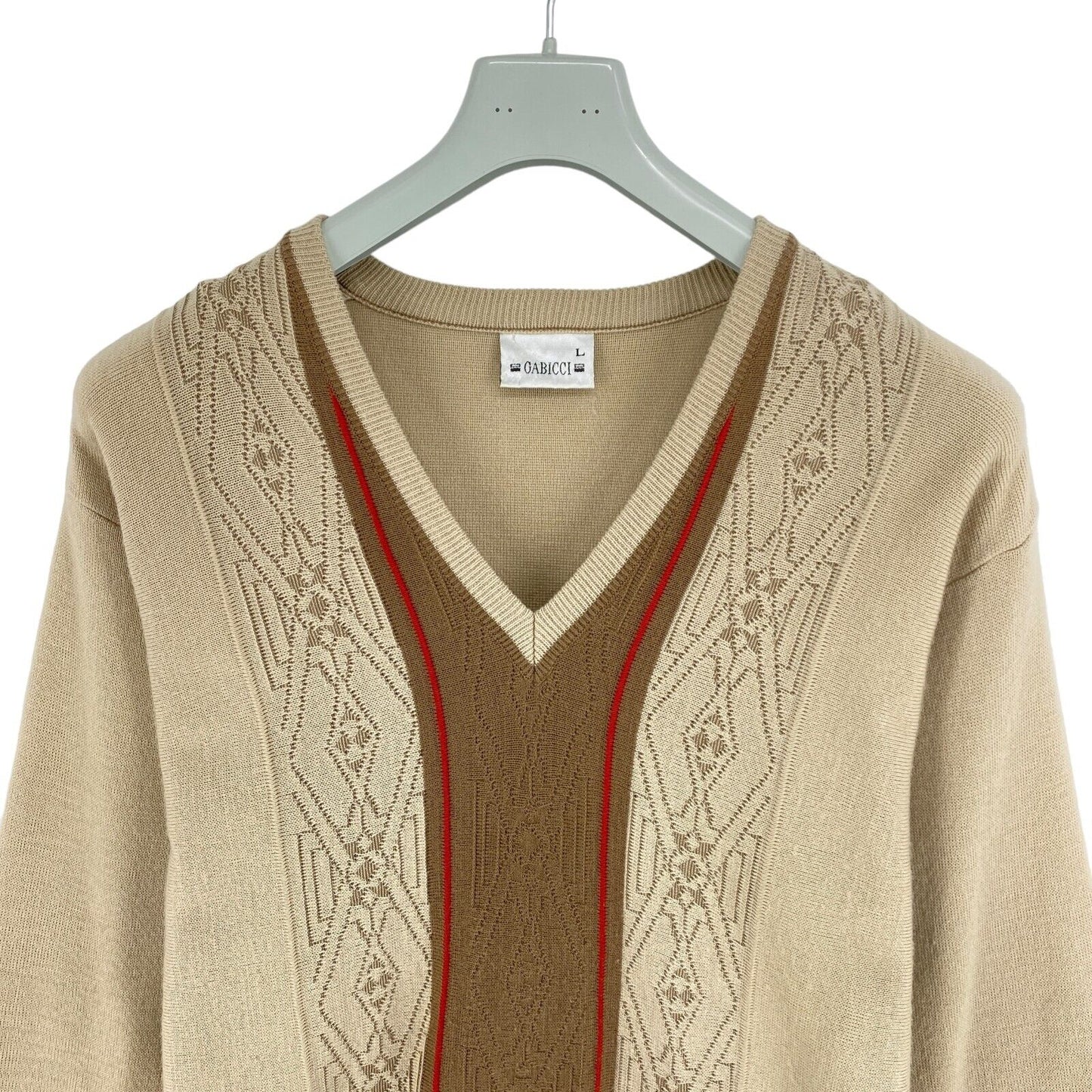 Cosby vintage Rétro années 90 Gabicci Brown Pull Pull Taille L