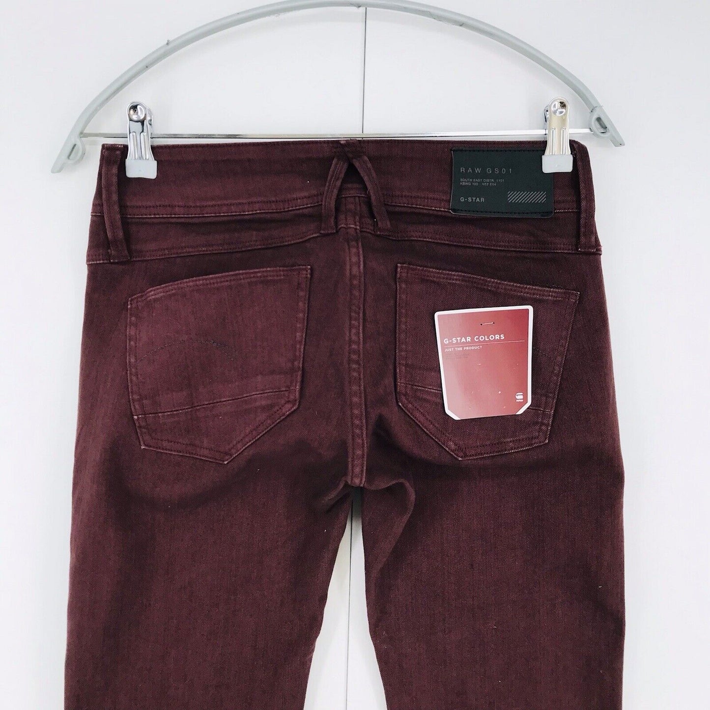 G-STAR RAW LYNN COJ Women Bordeaux Dark Red Skinny Fit Jeans W26 L34