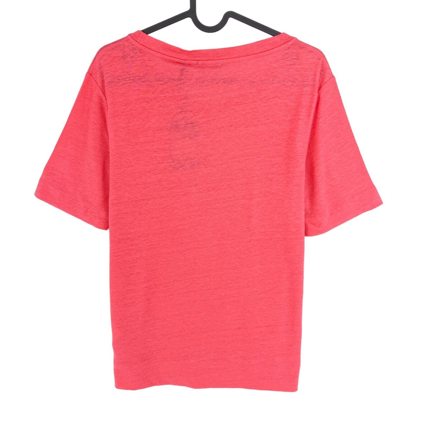 GANT Pink Linen Crew Neck T-Shirt Size S