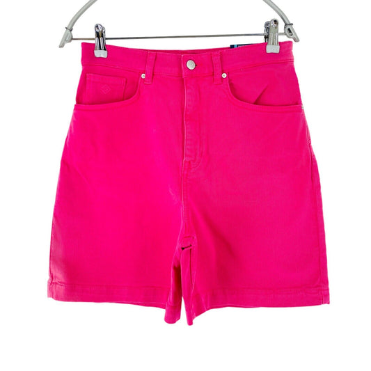 GANT Women Pink Regular Fit Denim Shorts Size W29