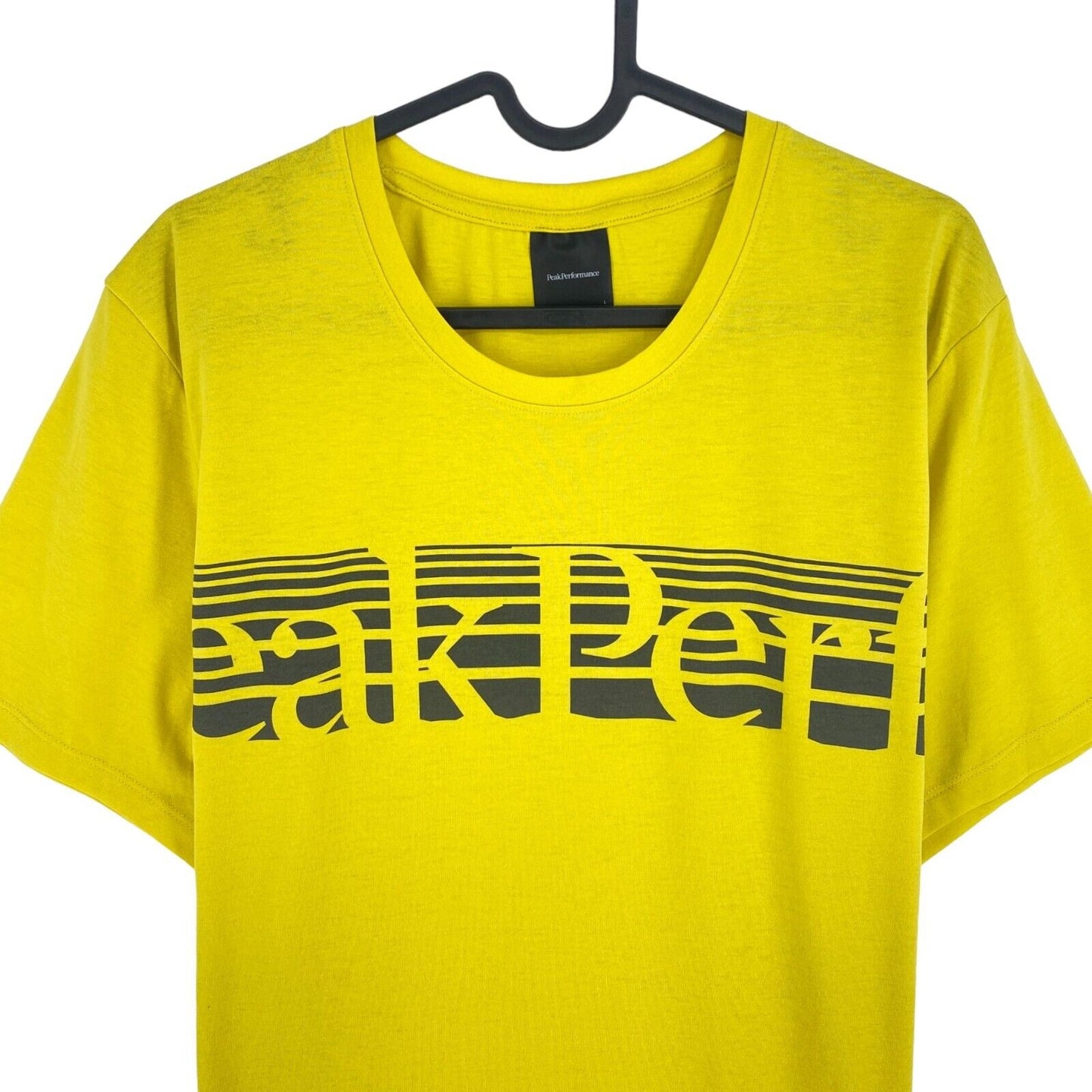 Peak Performance Men Yellow Explore Crew Neck Short Sleeves T Shirt Size L