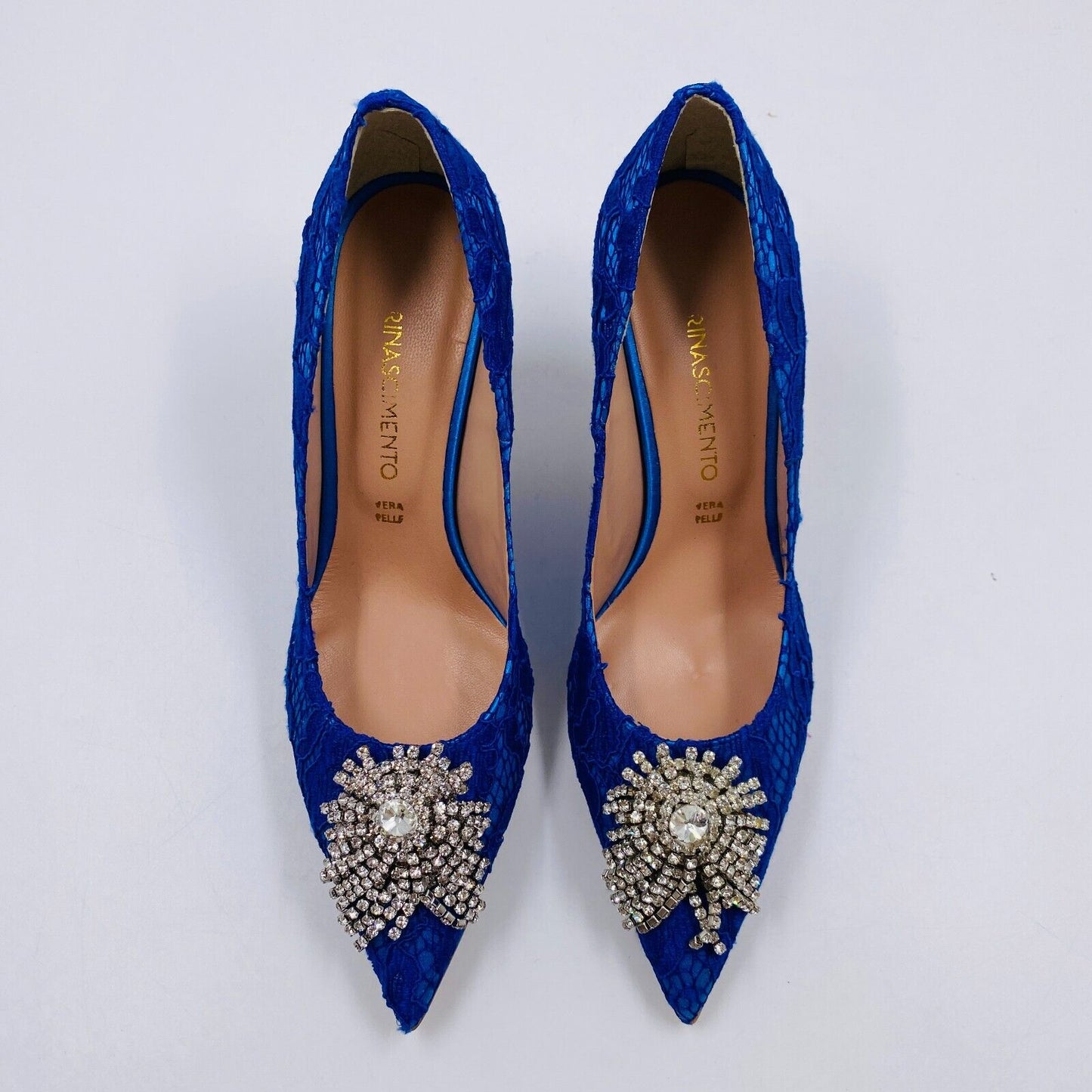 RINASCIMENTO Women Blue Shoes Heels Pumps Size EU 38 US 7 UK 5