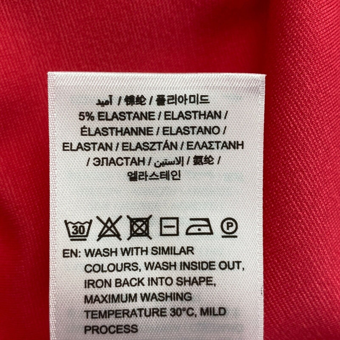 GANT, Rotes Jerseykleid mit Rundhalsausschnitt, A-Linie, Größe M