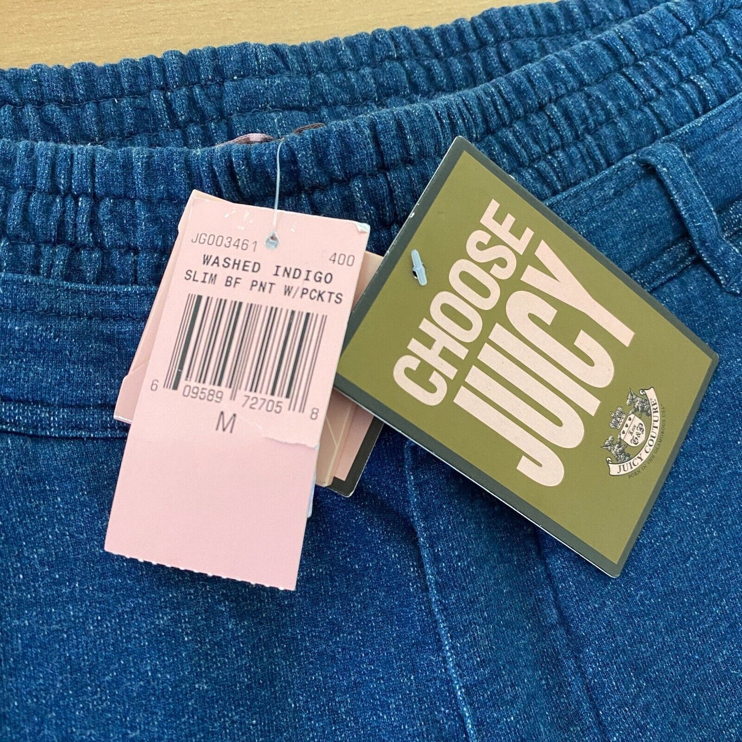 UVP €165 JUICY COUTURE Blaue Boyfriend Cargo Sweatpants Hose Größe M