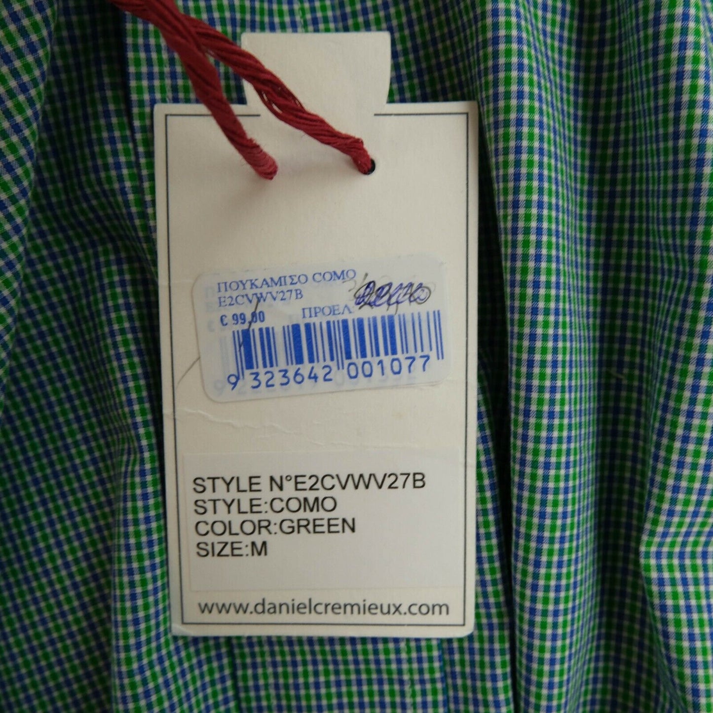 Daniel Cremieux Green Check Como Shirt Size M