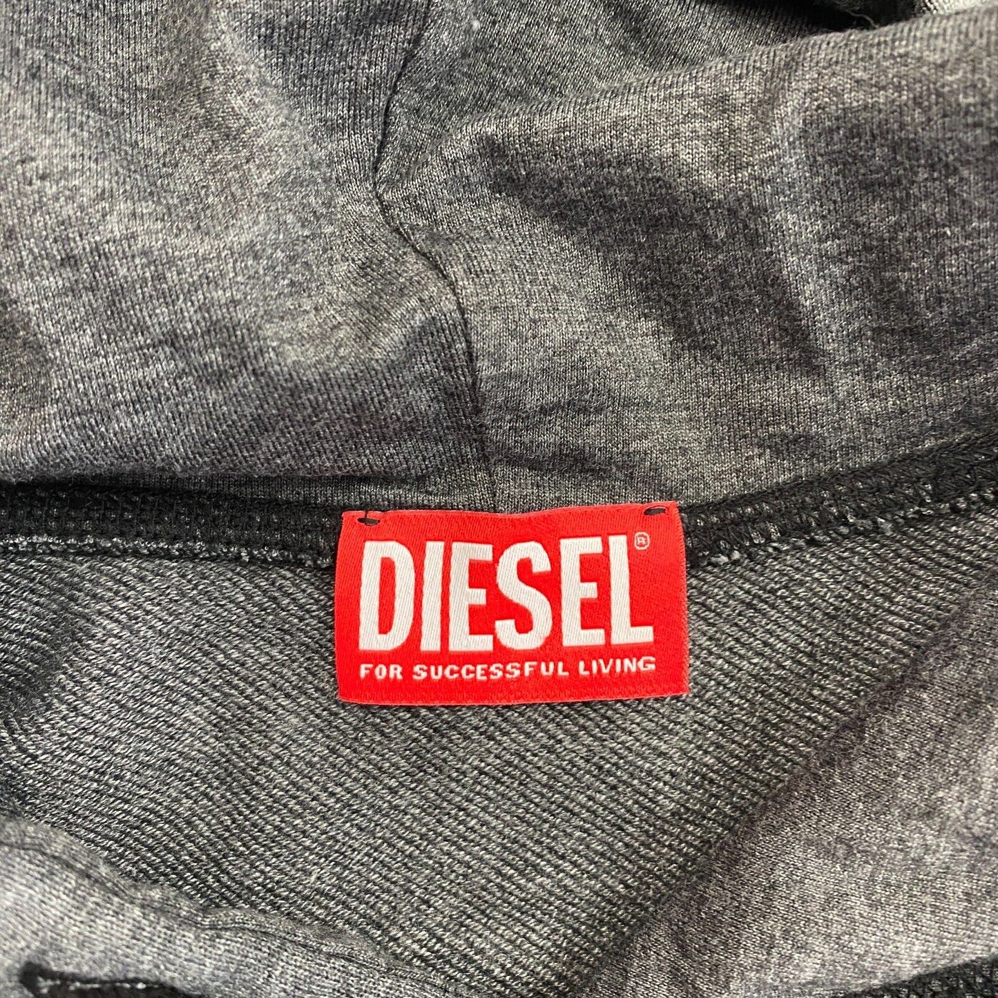 DIESEL Men Grey S-GINN-HOOD-L1 Hoodie Sweater Jumper Size L